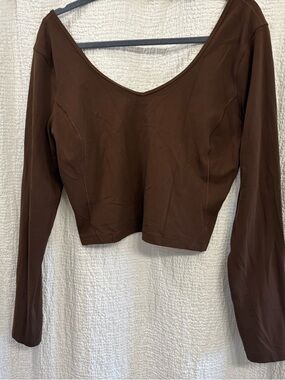 Lululemon Align Long Sleeve V-Neck Crop Top